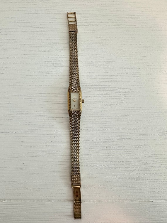 Vintage Two Tone Womens Bulova Watch Dual Tone We… - image 8