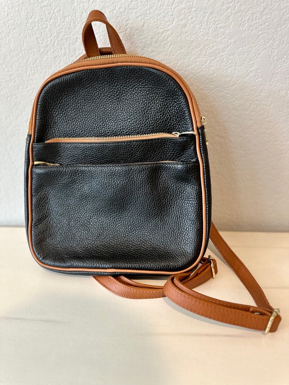 Valentina black with Brown Accents backpack