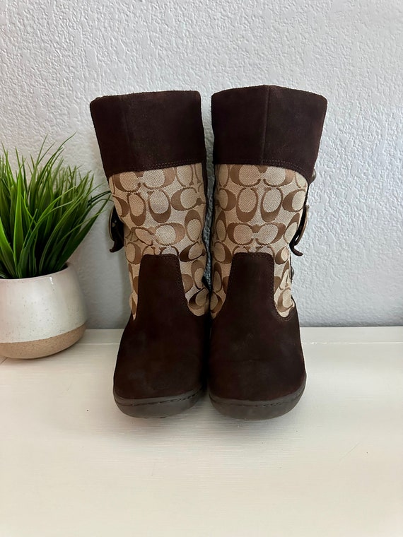 Brand “C” Coach Suede boots Size 7b