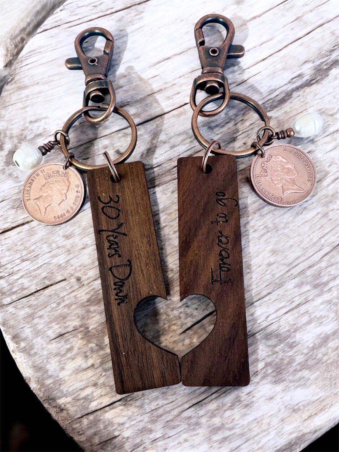 1995 British Penny Coin Keyrings: 30th Anniversary Keepsake - Etsy