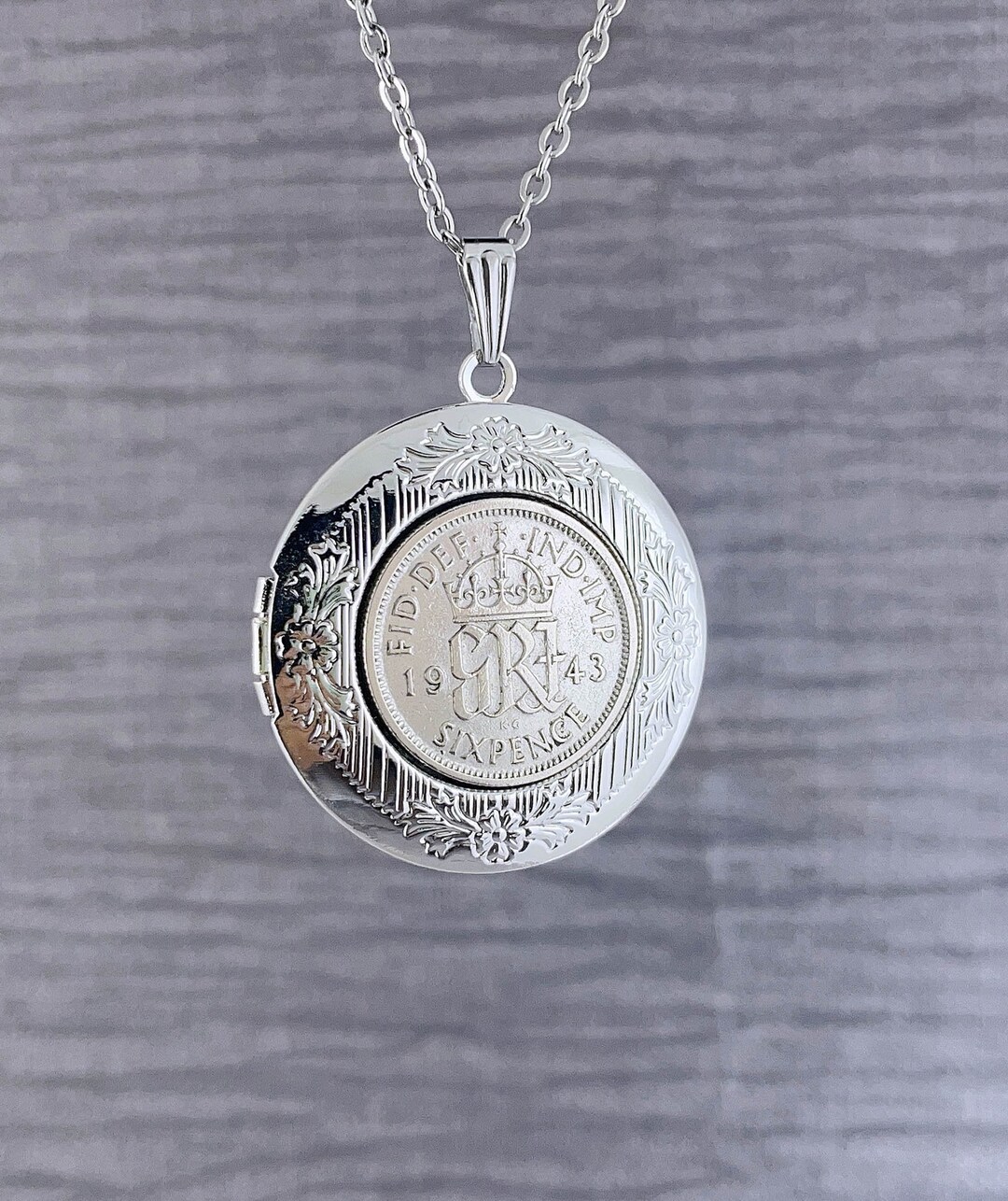 Personalised Lucky Sixpence 80th Birthday Gift - Custom