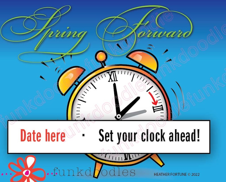 Daylight Saving Time Change Clip Art for Spring Forward March Etsy