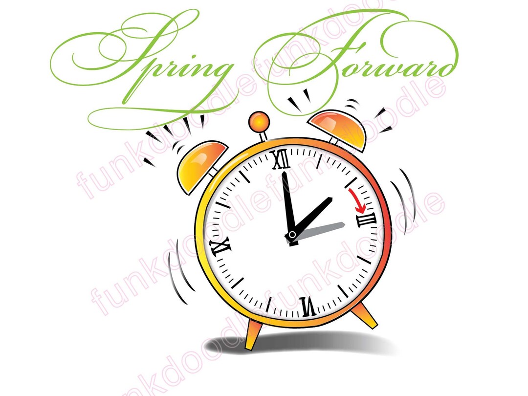 Daylight Savings Time Alarm Clock Clip Art, Spring Forward 2026 DST ...