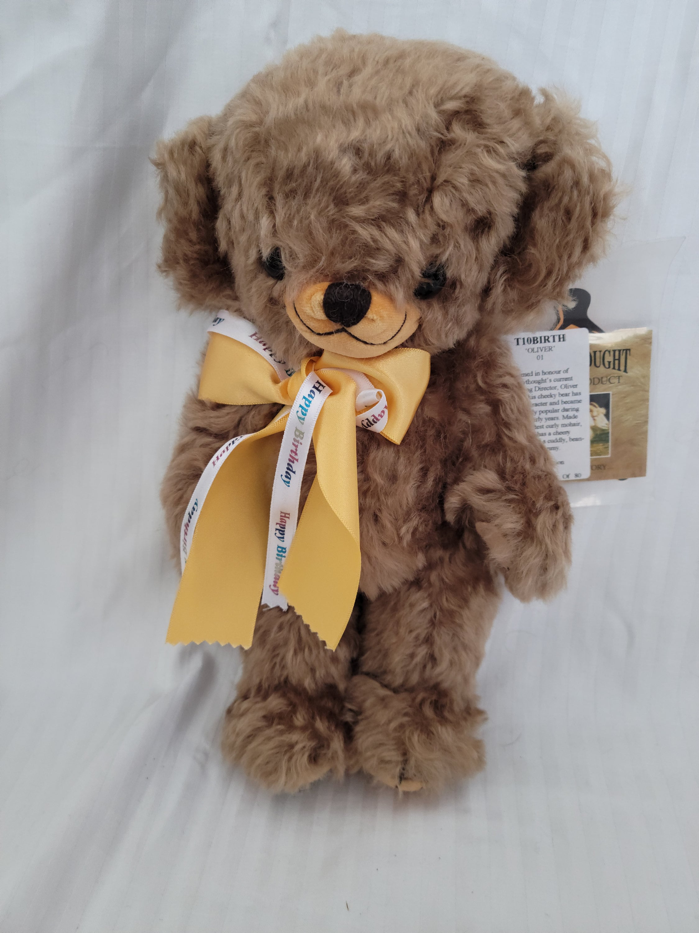 Vintage 20 Handmade Golden Mohair Teddy Bear Alpha Farnell Ltd.Ed