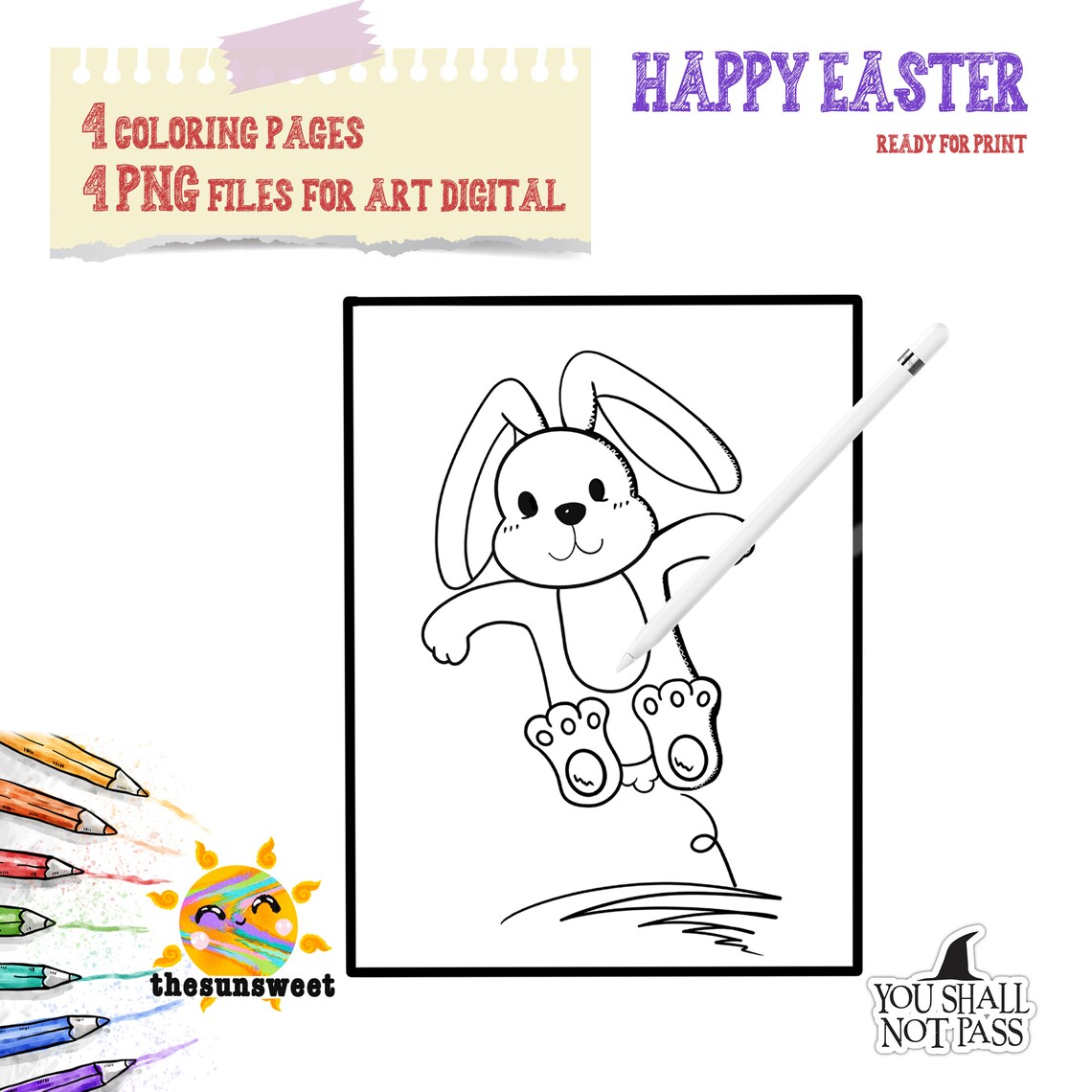 Easter Coloring Pages Printable, Peeps Coloring Pages, Easter