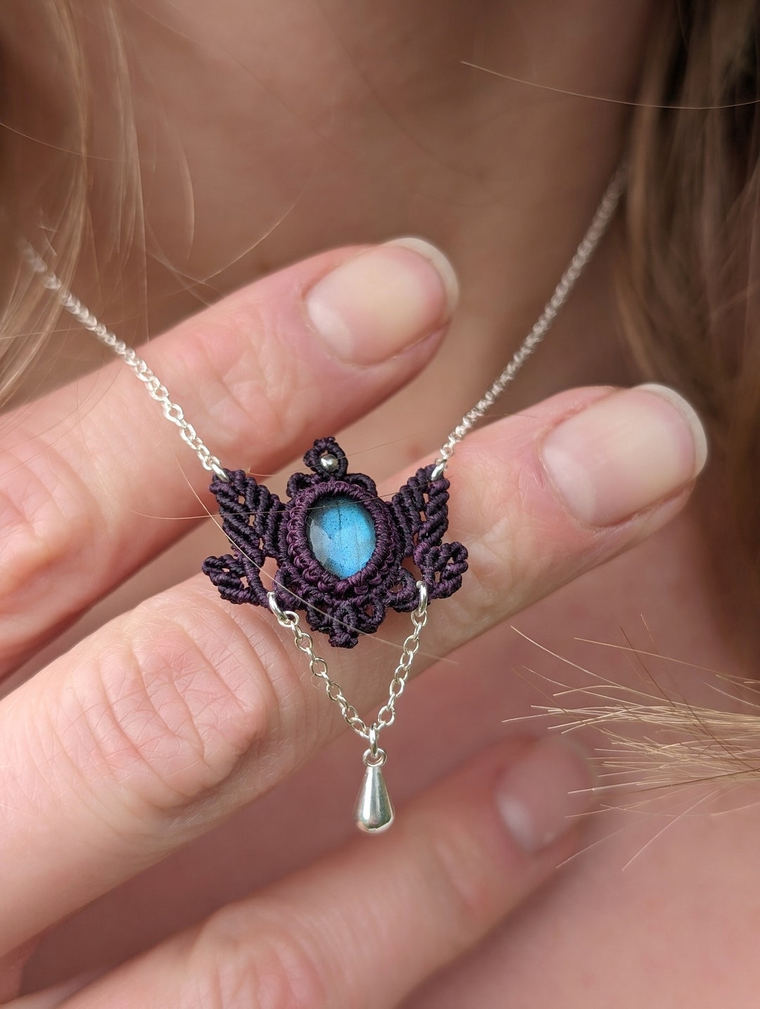 国内で当店のみ 666999 - Artemis - labradorite double chain Artemis Labradorite Necklace - Etsy