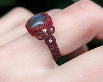 Customizable macrame ring