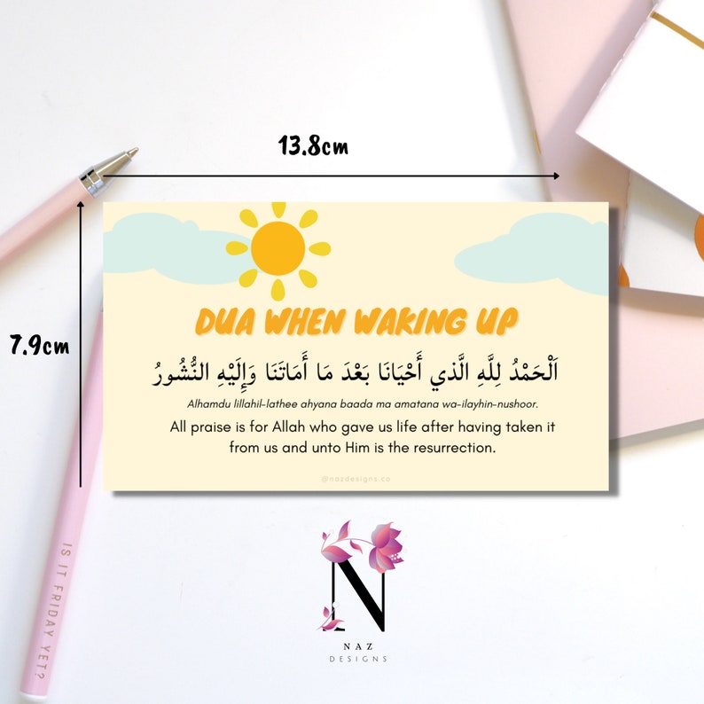Daily Dua Islamic Flash Cards - Muslim Children's Gift, Prayer & Quran Learning Cards - Educational & Inspirational 14 thumbnail image