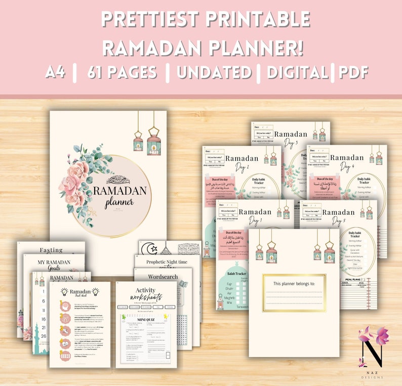 Pretty Ramadan Planner PDF Printable Ramadan Planner Digital Ramadan ...
