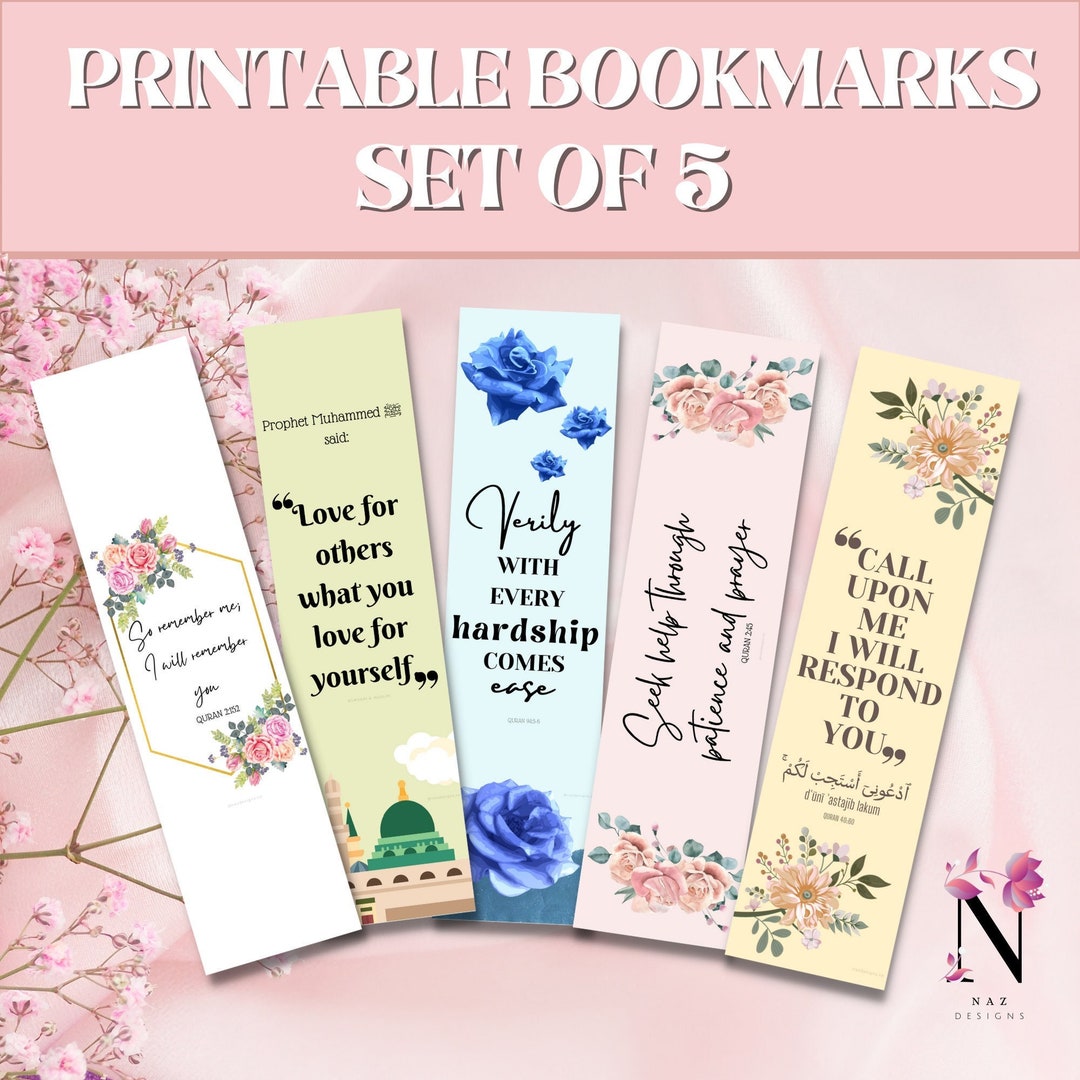 Printable Islamic Bookmarks Quran Bookmarks Islamic Bookmarks Ramadan ...