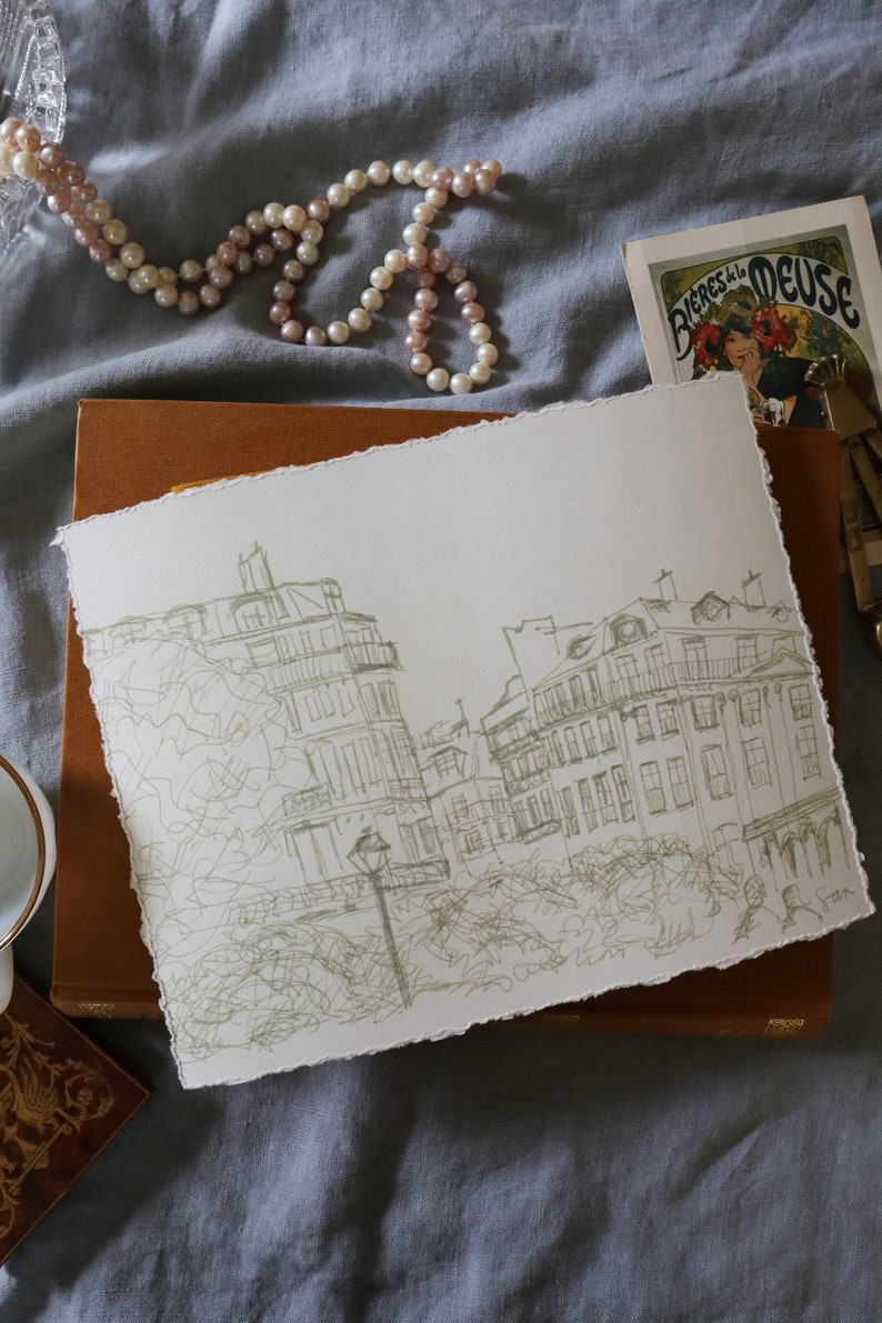 european cityscape drawing