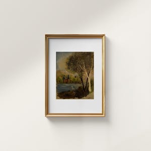 Lübeck German Landscape Oil Painting for Romantic Old World European Collected Castlecore Interiors Printable Art Digital Download
