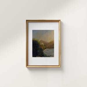 Paesaggio costiero inglese, dipinto a olio su tela, paesaggio marino per interni di case coloniche europee e cottage inglesi.