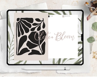 Wildflower Paint by Numbers: Boho Minimalist Procreate Template (Digital)