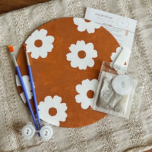 Fall Flowers Paint by Number Kit: DIY Craft, Boho Decor