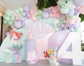 Mermaid / Ariel party standee cut outs