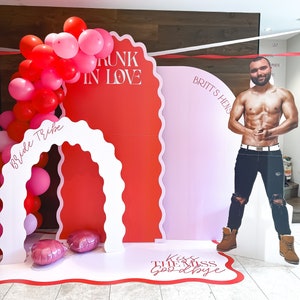 Personalised Hens/Birthday Signage Ultimate Package - standee, backdrop welcome signs, custom head cut outs, floor mat