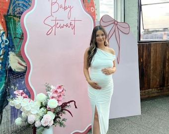 Baby Shower Backdrops - Bow Theme