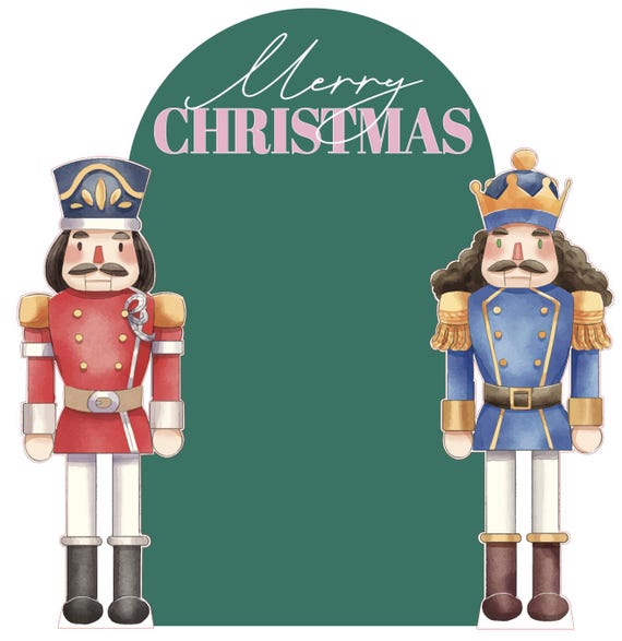 Custom Christmas Theme Backdrop & Standees | Holiday Party Photo Display | Weatherproof Corflute Cutouts *Physical Items*