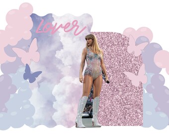 Taylor Swift Standee Cutout & Inspired Party Backdrops - Lover Theme Eras Tour