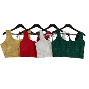Ready to Wear Blouse with Beautiful Tone on Tone Embroidery and Sequins work