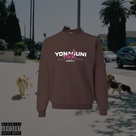 Bad Bunny Yonaguni Dog Walker Brown Sweatshirt El Ultimo - Etsy