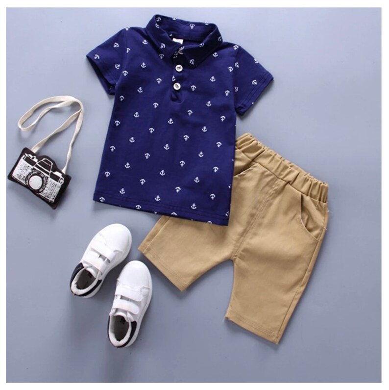 Summer Children's Clothes Sets Boys Tshirt and Shorts Pants 2 Pieces