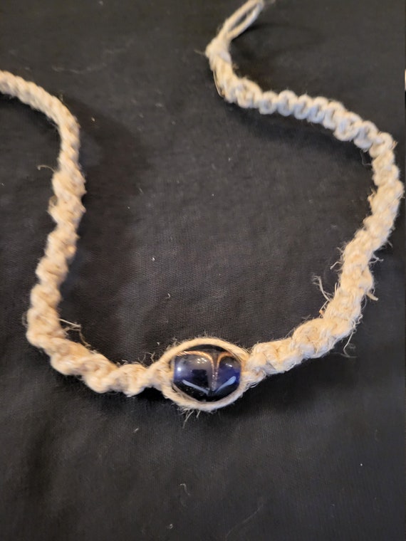 Hemp necklace sale with beads