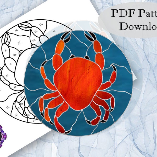 Stained Glass Crab Patterns - Etsy
