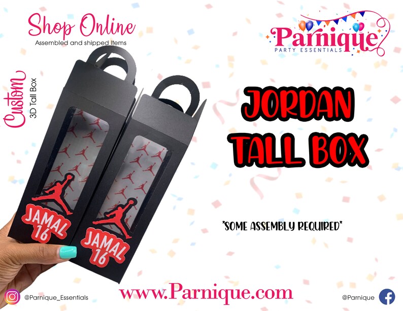 Jordan Favor Boxes Jordan Party Jordan Treats Boxes Etsy