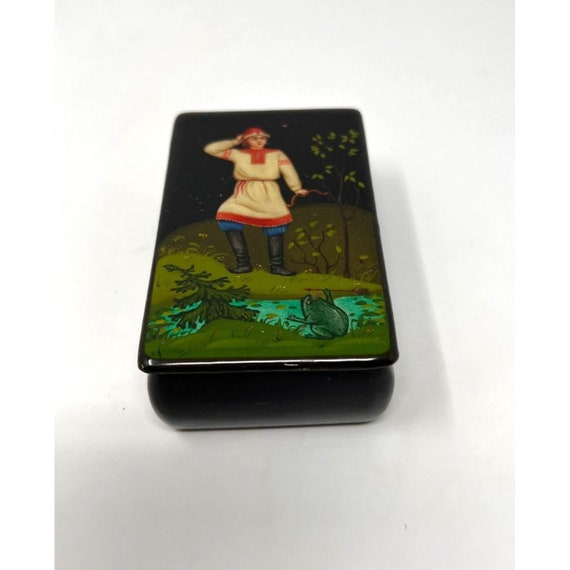 Vintage Fedoskino Lacquer Box Russia Russian USSR… - image 1