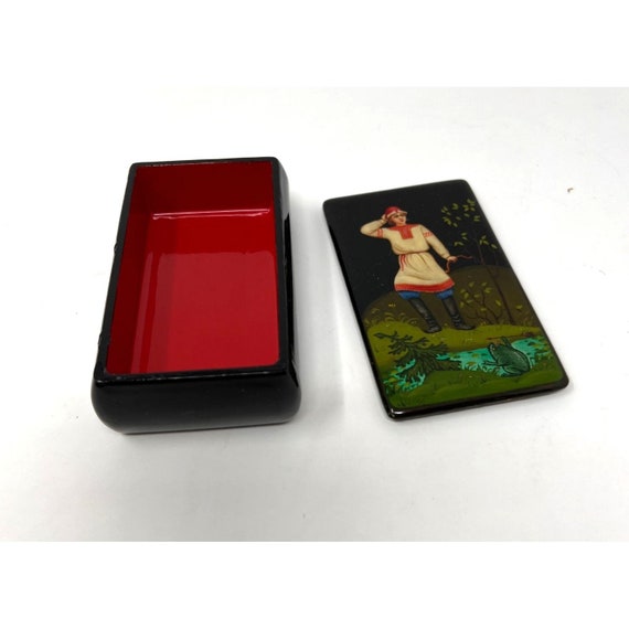 Vintage Fedoskino Lacquer Box Russia Russian USSR… - image 4