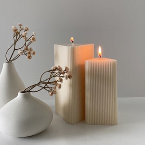 Art Sculpture Entry Way Candle Decor For Contemporary Home Candle Art Piece For Side Table | Tower Set