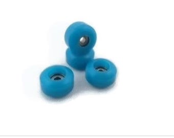 Ruedas Fingersk8 Classic con rodamientos de uretano - Azul claro - Nuevas