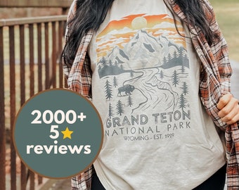 Grand Teton National Park Tee, Grand Tetons Shirt, National Park Tee, Explore America Tee, Mountain Shirts, Travel Tee, Travel Lovers Gift