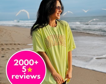 Sunkissed Beach Colorful Oversized Shirt, Florida Beach Tee, Neon Travel Tee, Trendy Graphic Tee, Oversized Tees, Comfort Colors Tee