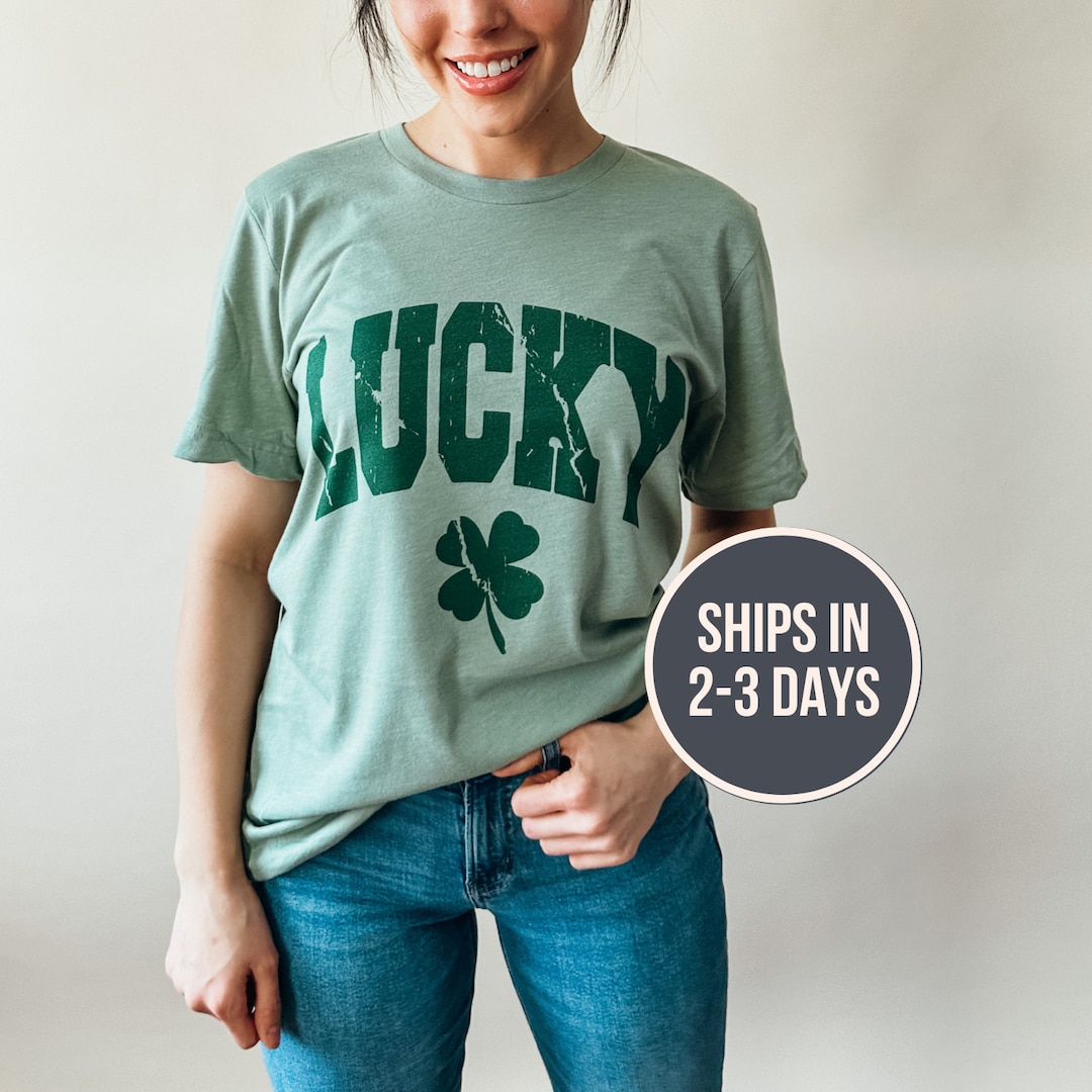 T-shirt Bébé St Patrick's Day - Vert Kelly Blanc 'TOTALLY LUCKY' - Taille XS/S