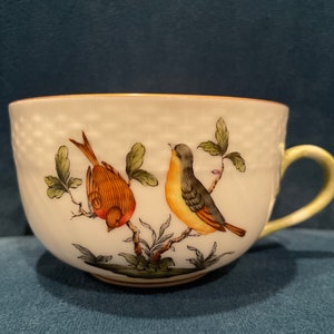 Herend 大皿 手塗り 鳥 蝶 スカロップ シェル