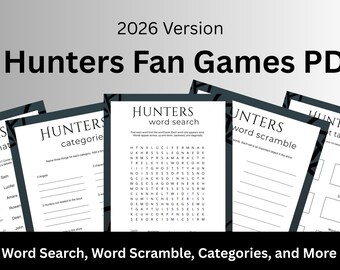 Supernatural Game Bundle PDF: Word Search, Word Scramble, and More