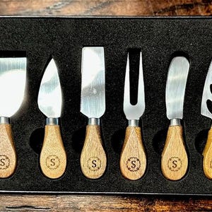 Cheese Knives Set of 6. Cheese Knives, Charcuterie Knives, Cheese Spreaders. House warming, Christmas, Wedding, All Occasions