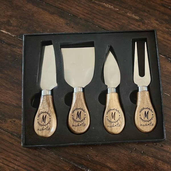 Cheese Knife Set of 4. Cheese Knives, Charcuterie Knives, Cheese Spreaders. Housewarming, Christmas, Wedding, All Occasions