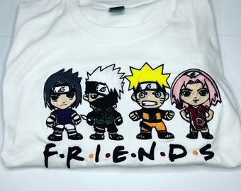 Custom Embroidered Shirt, Embroidered Anime, Anime Shirt, Embroidered Shirt, Anime Embroidery, Embroidery Clothing, Anime Shirt