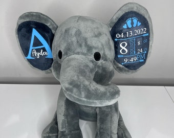 Personalized birth stat elephants