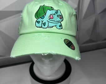 Bulbasaur Embroidered Dad Hat | Pokemon Hat | Cute Dad Hat Gift