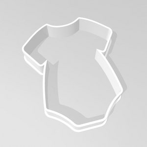 Baby Onesie Short Sleeve Cookie Cutter - STL File for 3D printing - PYO