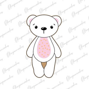Teddy Bear - Standing full body - Cookie Cutter - Physical cutter
