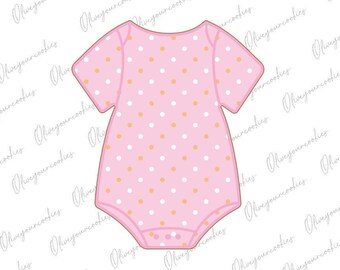 Baby Onesie Short Sleeve Cookie Cutter - Physical cutter