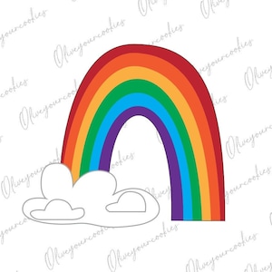 Rainbow with clouds - Physical cutter