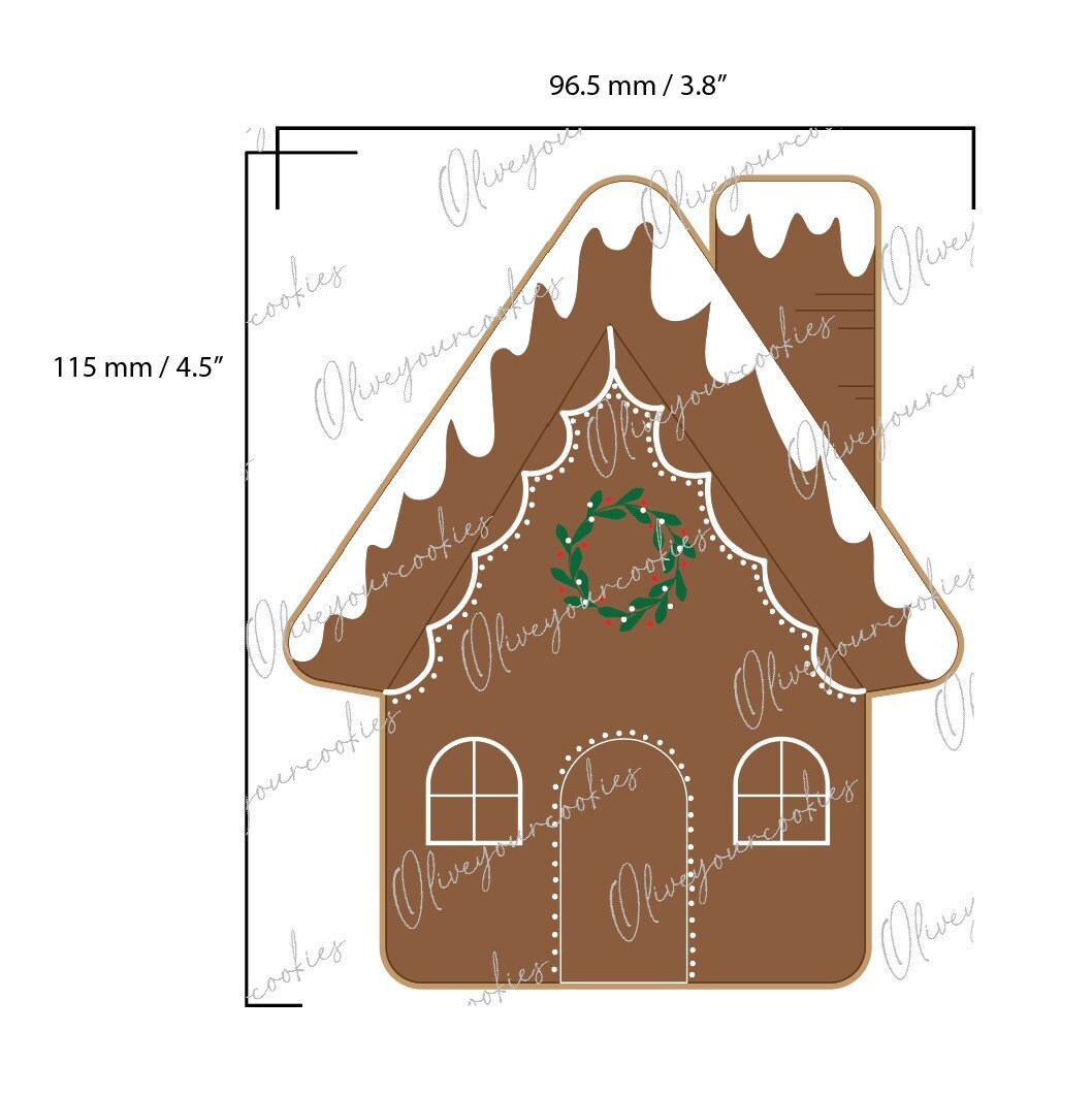 Gingerbread House Cookie Cutter Physical Cutter Etsy