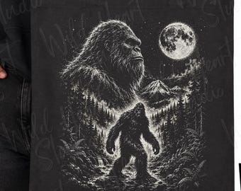 Retro Bigfoot Tote Bag | Vintage 90s Cryptid Library Book Bag, Folk Legend Alt Hiker Gift